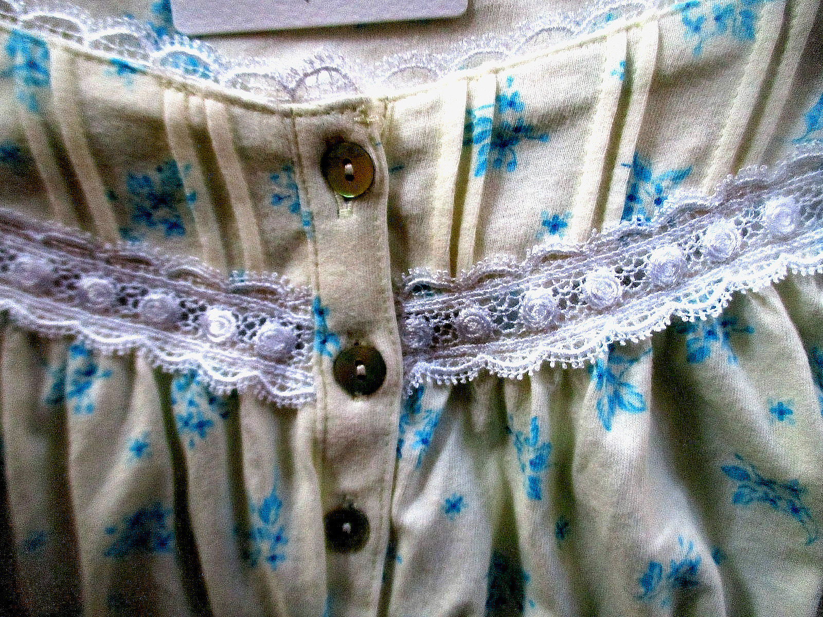 EILEEN WEST SHORT NIGHTGOWN SLVLESS COTTON KNIT YELLOW BLUE FLORAL LARGE NEW