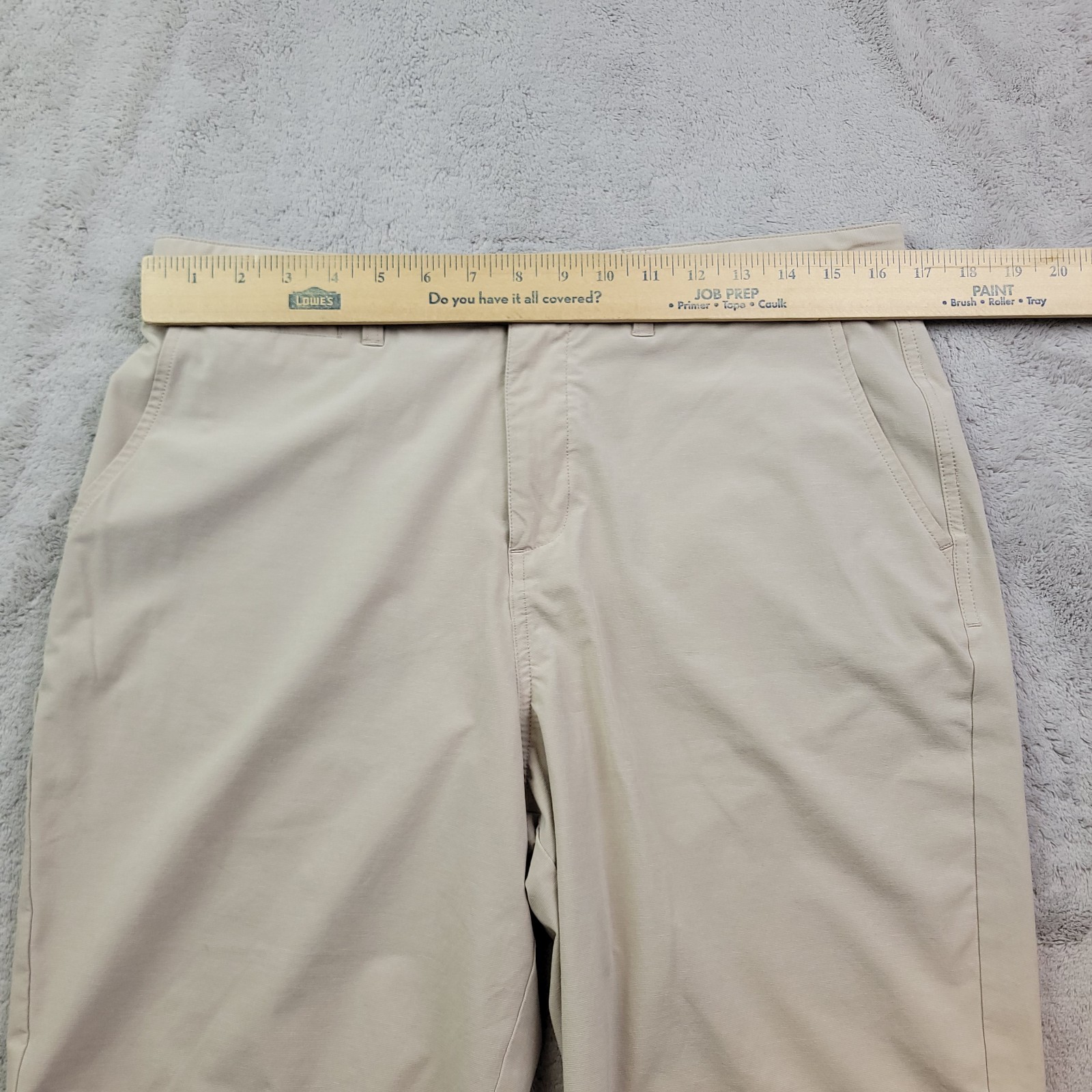 Johnnie O Prep Formance Shorts Mens 32 Beige Chino 9″ Stretch Pockets Wyatt