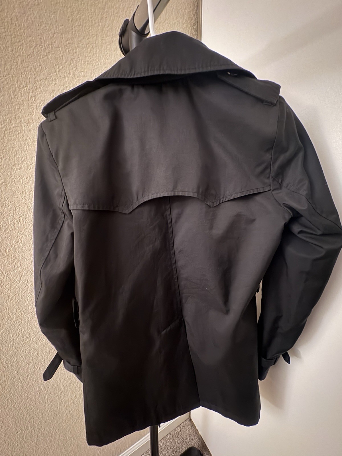 Lauren Ralph Lauren Black Double-Breasted Peacoat Coat Short Long Sleeve XS