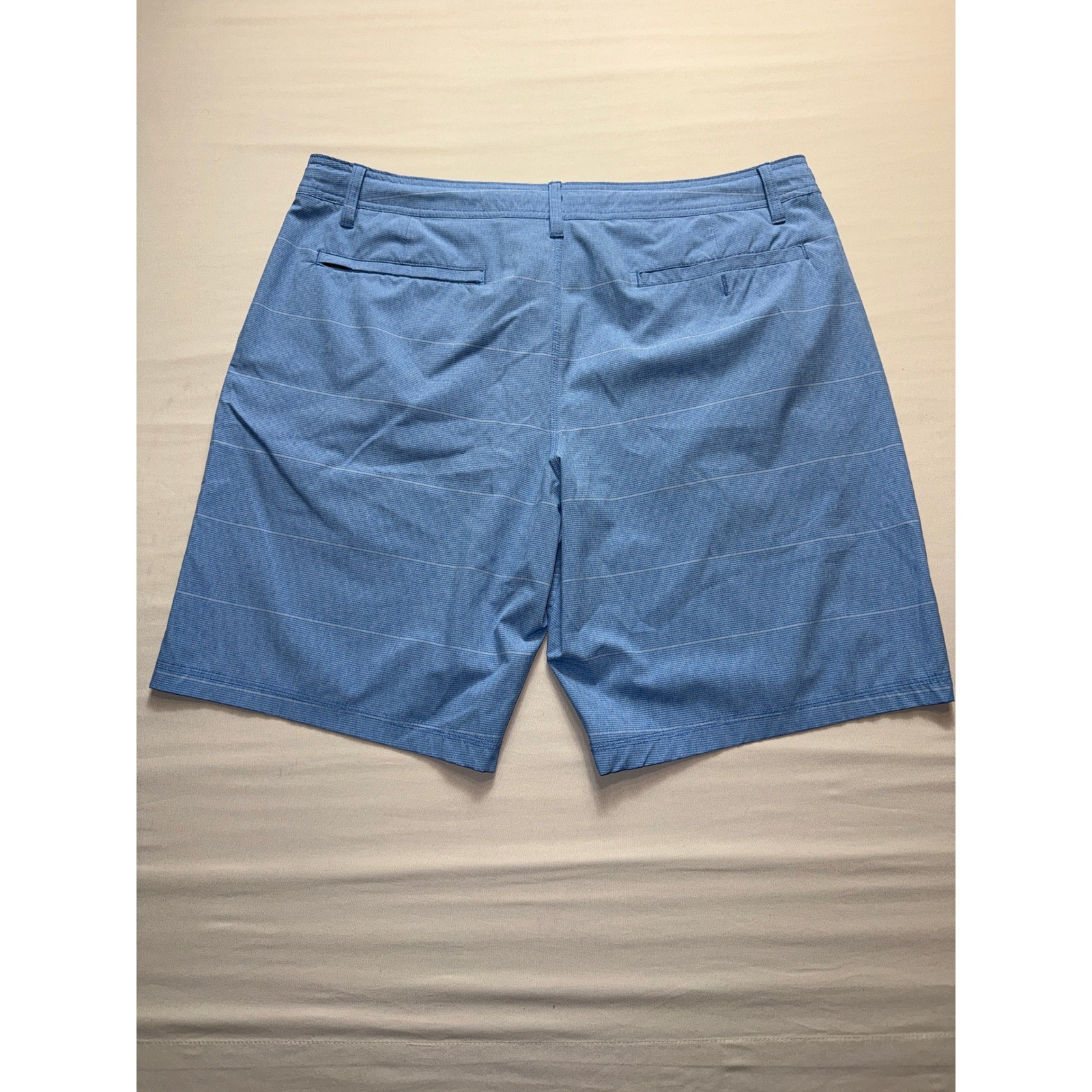 Hang Ten Mens Size 40 Blue Hybrid Board/Golf Shorts Stretch Quick Dry Pinstripe