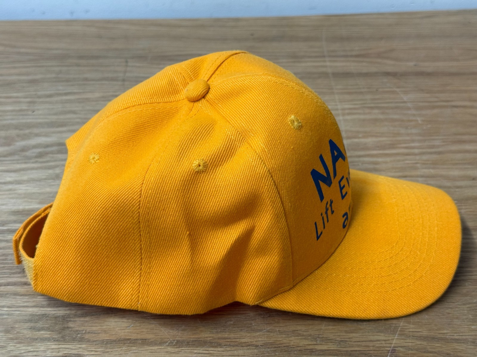 Vintage NAACP Yellow Cap Hat African American Black Americana History Vote