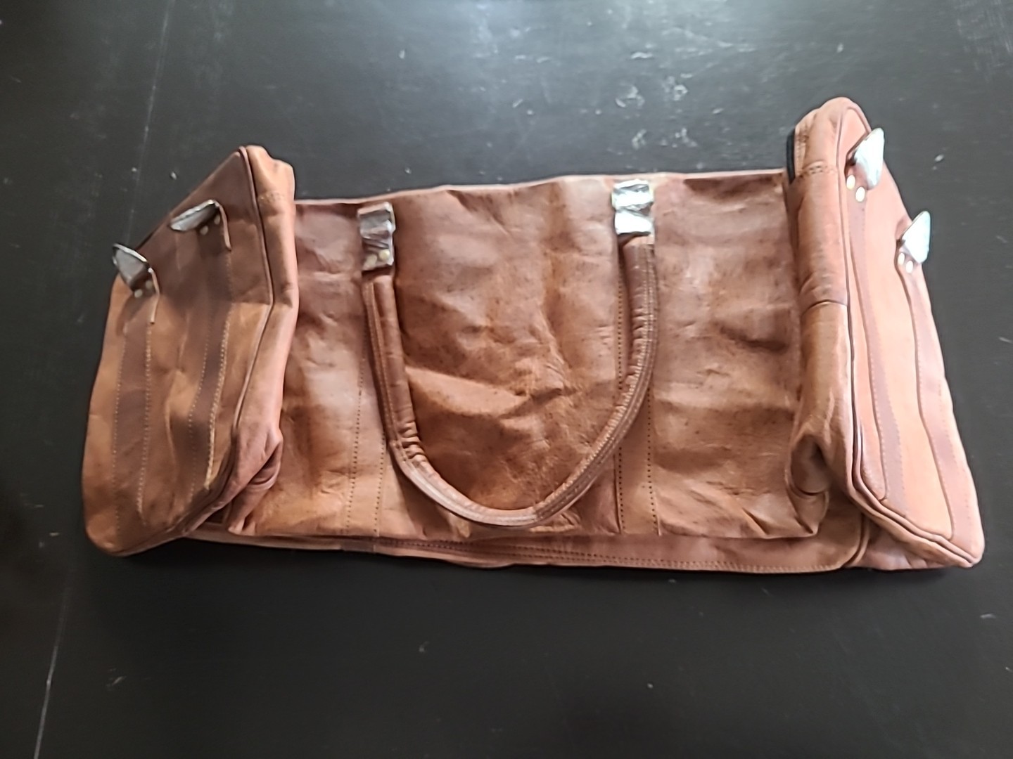 28-Inch Large Leather Duffel Bag – Travel, Gym, Sports, Overnight & Weekend Bag