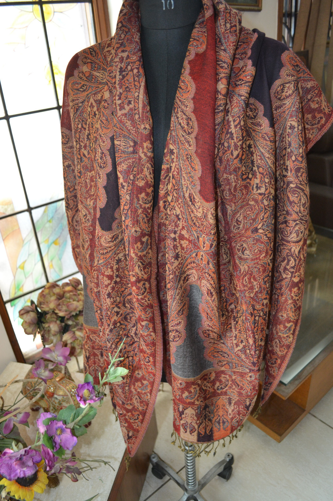 NEW DESIGNER JAMAVAR STOLE ~ 100% CASHMERE ~ PASHMINA SHAWL~ 16 DESIGNS CHOICE