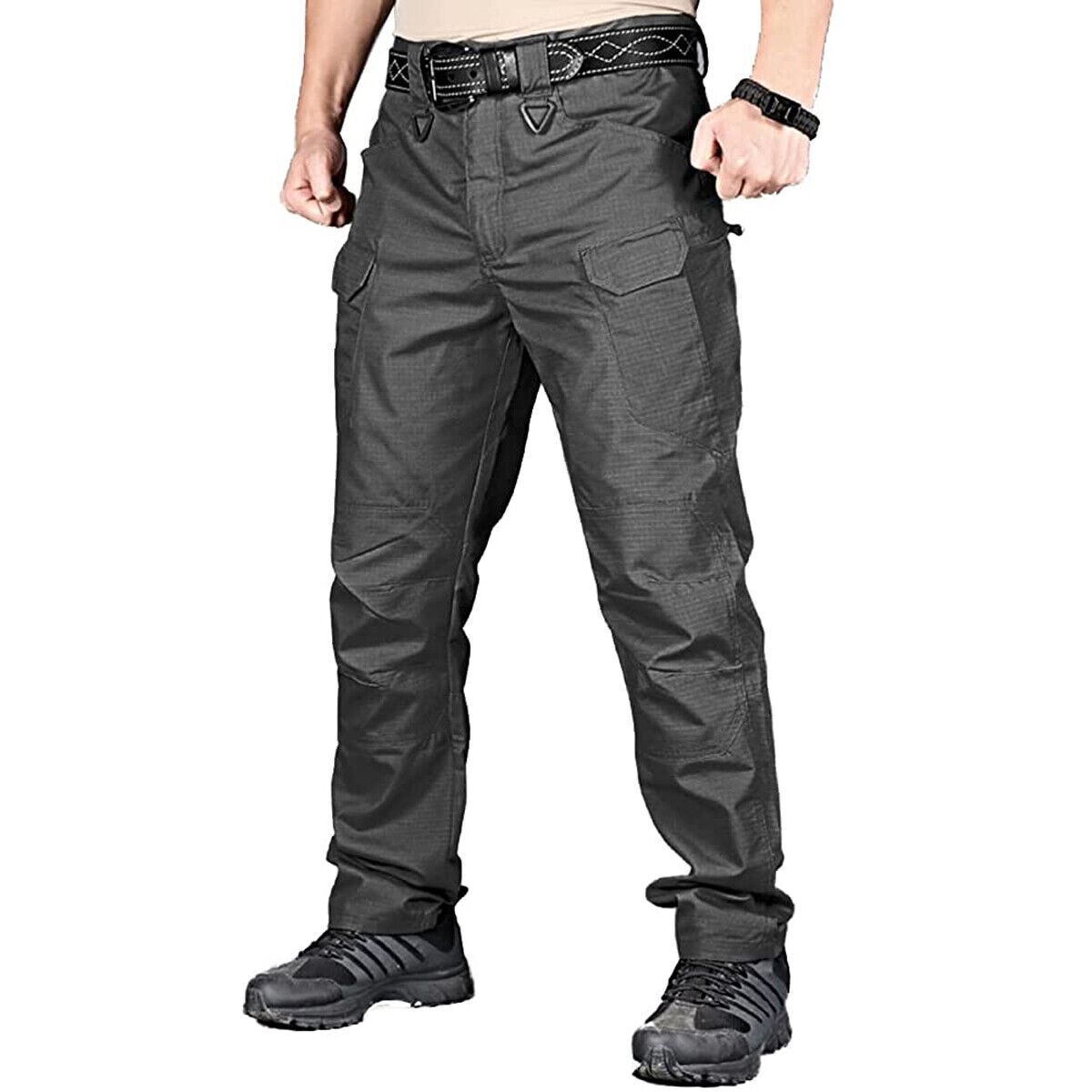 Cargo Trousers Mens Tactical Waterproof Hiking Military Combat Outdoor Pants US