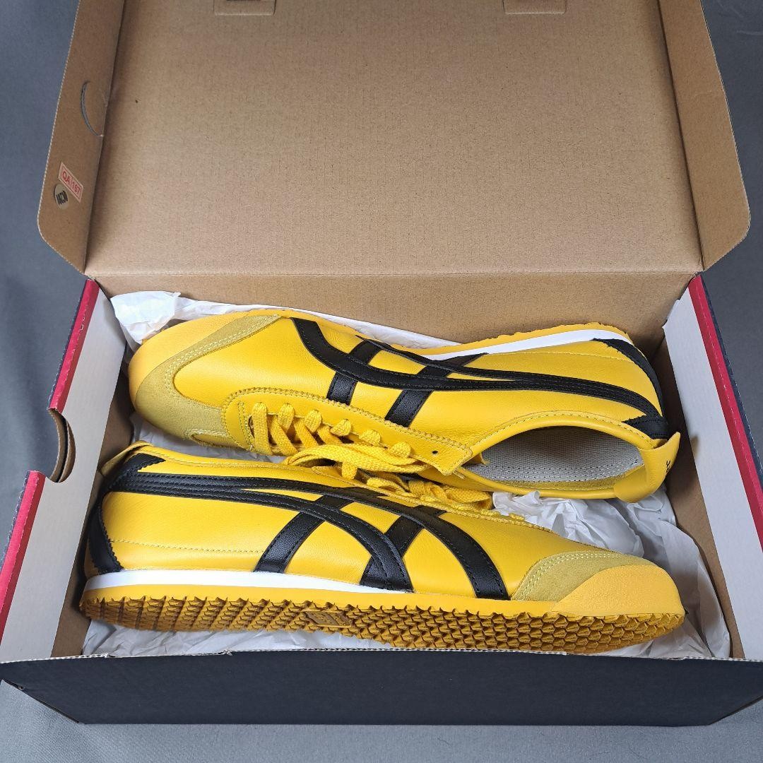 Onitsuka Tiger MEXICO66 Yellow Black 9 Leather Sneakers