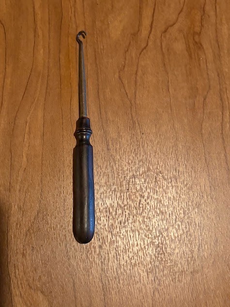 Antique Button Hook, Wood Handle