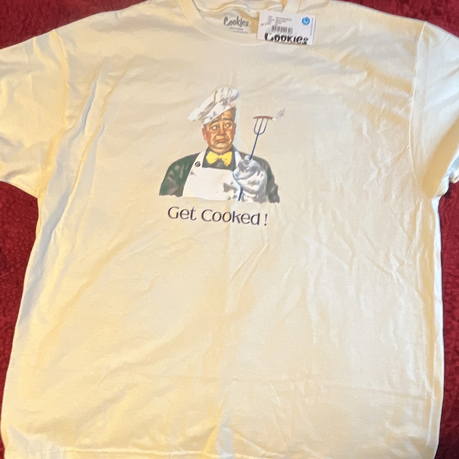 Cookies Get Cooked SS Tee Cream 2X Graphic Print Crew Neck T-Shirt CM241TSP04