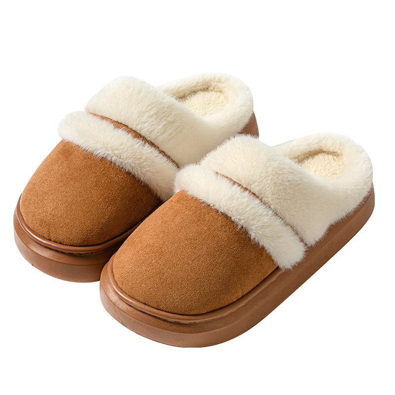 Warm Plush House Slippers Non Slip Winter Indoor Bedroom Shoes Unisex