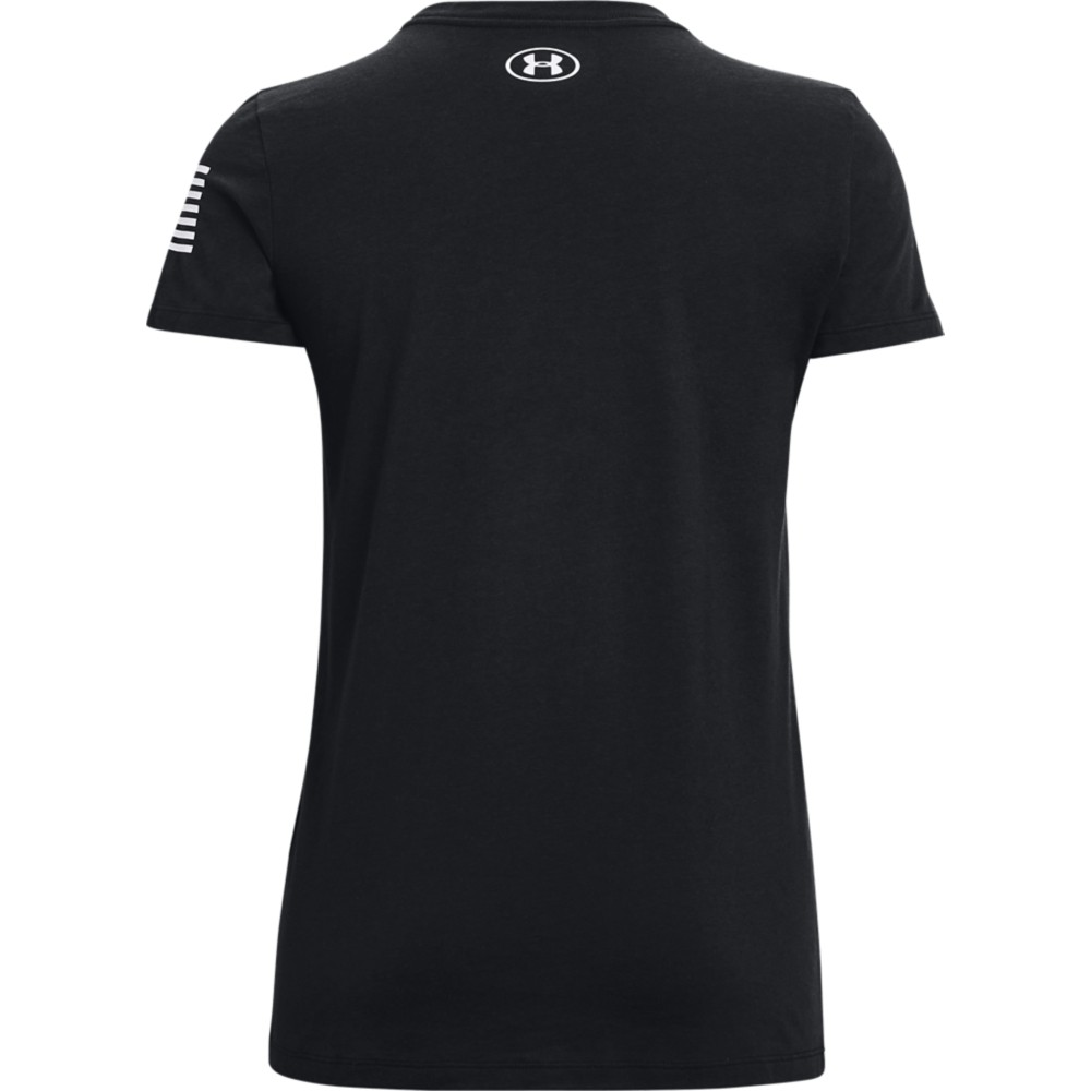 Under Armour 1370815 Women’s UA Freedom Logo T-Shirt, Black/White, Small