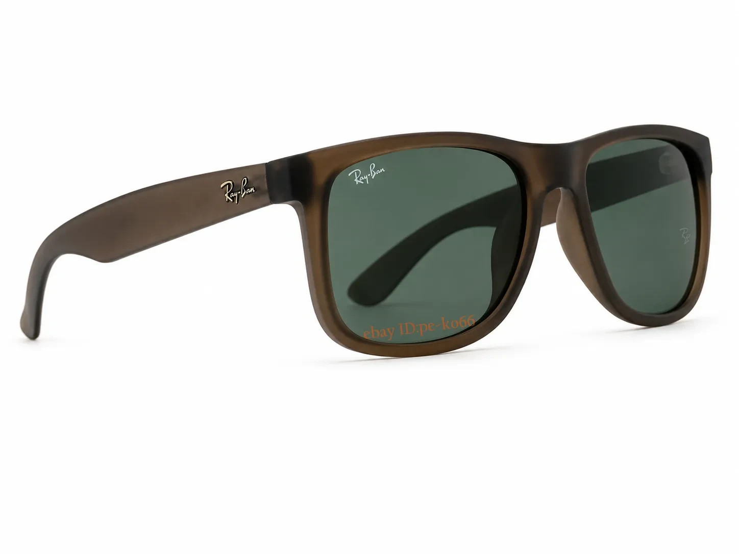 Ray-Ban RB4165 Justin Classic Sunglasses Matte Opal Grey Green Lens 54-16 UV400