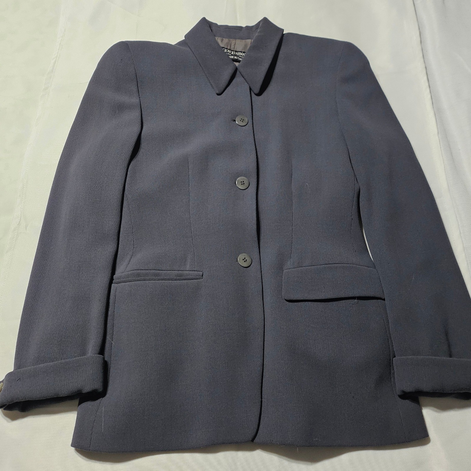 Giorgio Armani A Milano Borgonuovo 21 Wool Blazer Grey Made in Italy 2960