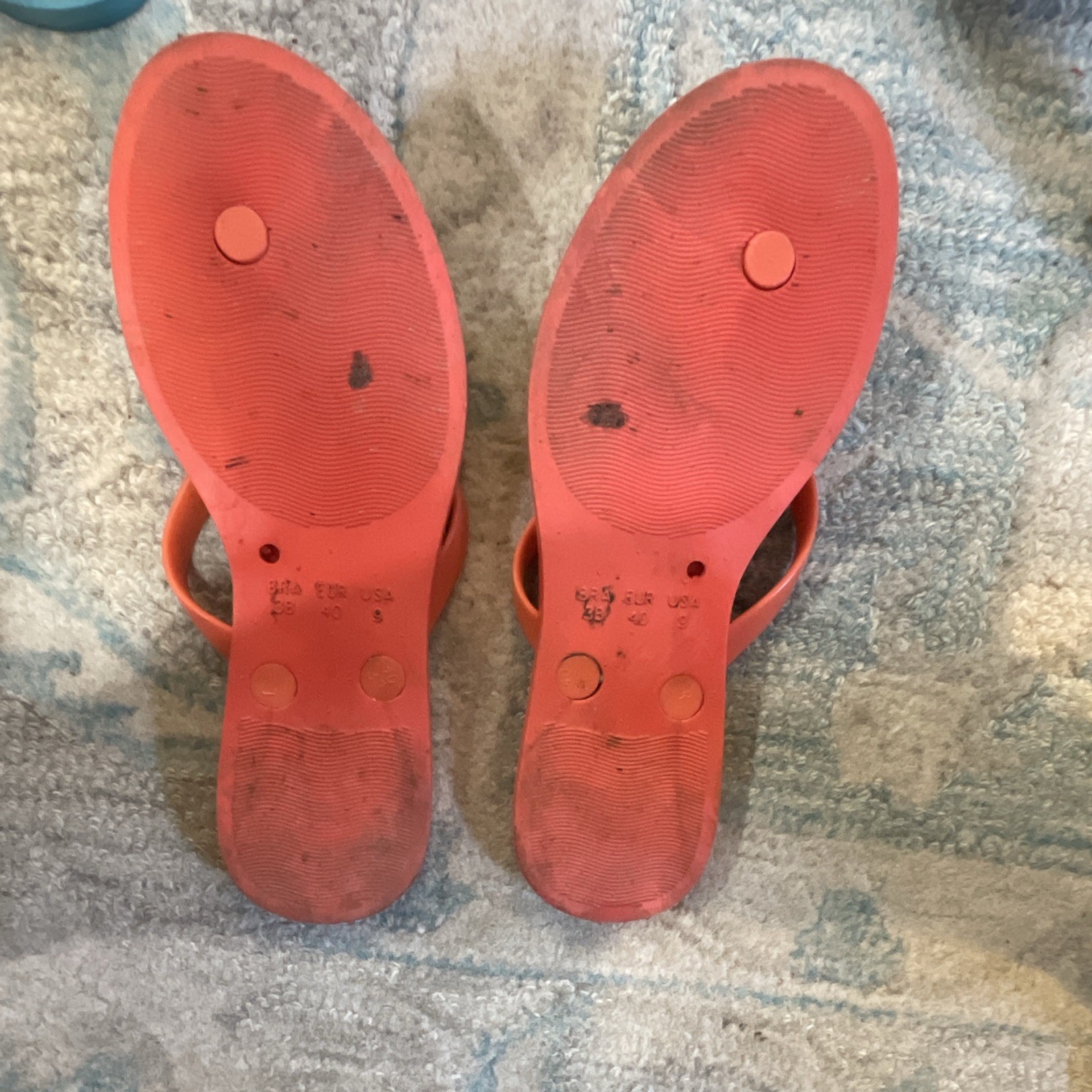 Women’s Bobbie Brooks Coral Flip Flop Sandals Slip-On Starfish Accent Casual 7-8