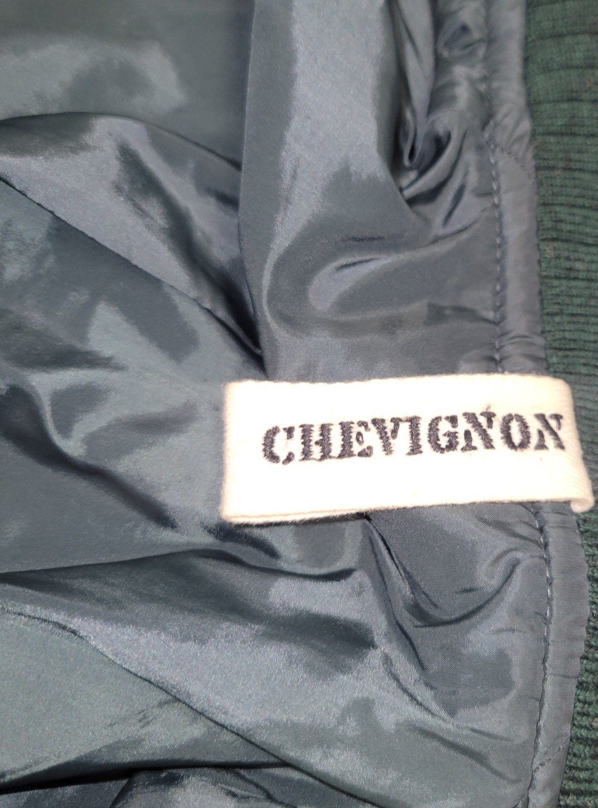 Chevignon Womens Quilted Full Zip Windbreaker/Color Green/Size Medium*SEE NOTES*