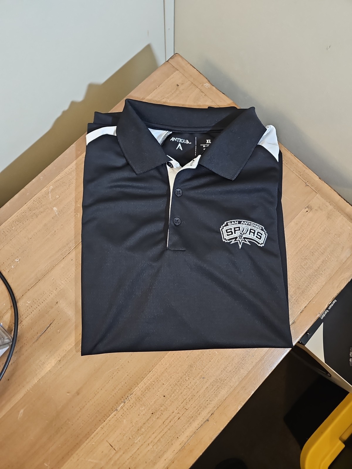 Antigua San Antonio Spurs Black & White Polo Men’s XL