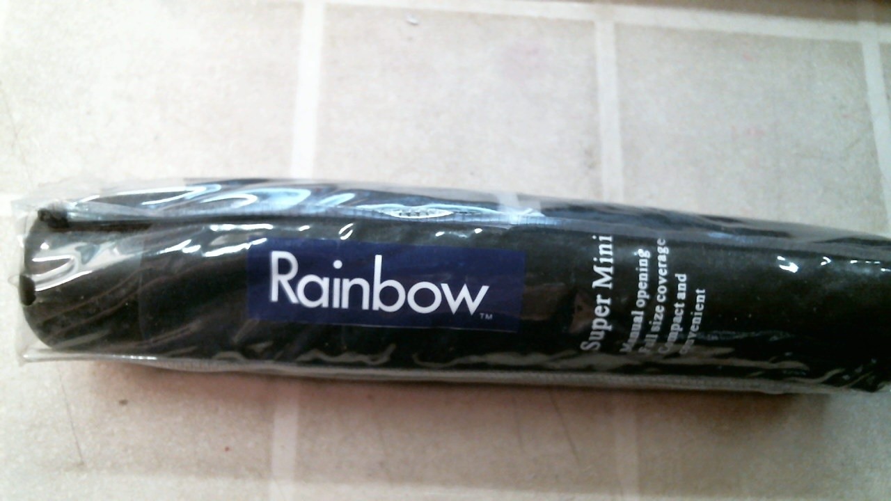 Rainbow 94300 100% Nylon Umbrella, Black, FREE SHIPPING