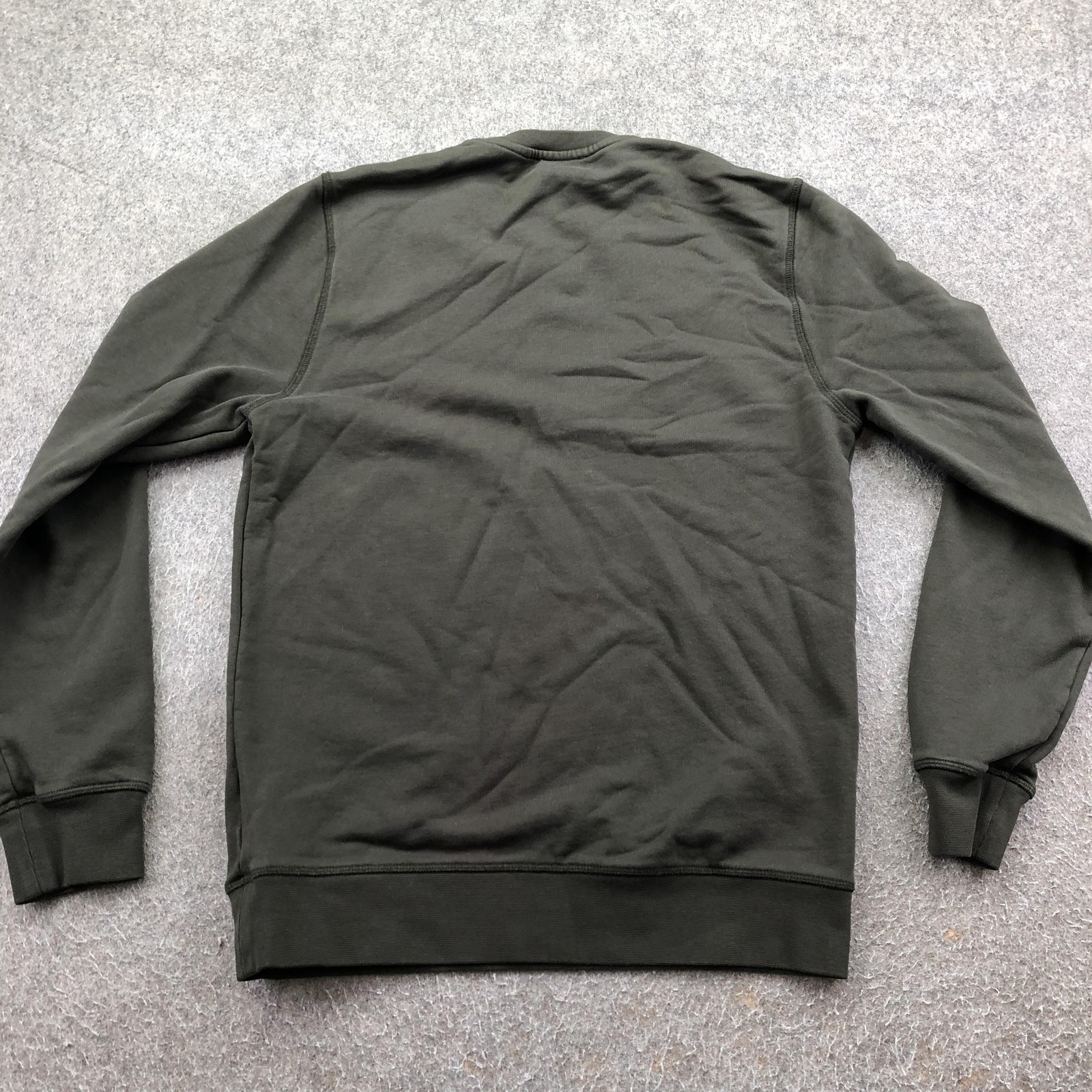 ASKET Sweatshirt Mens Small Green Pullover Knit Crewneck Solid Basic Minimalist