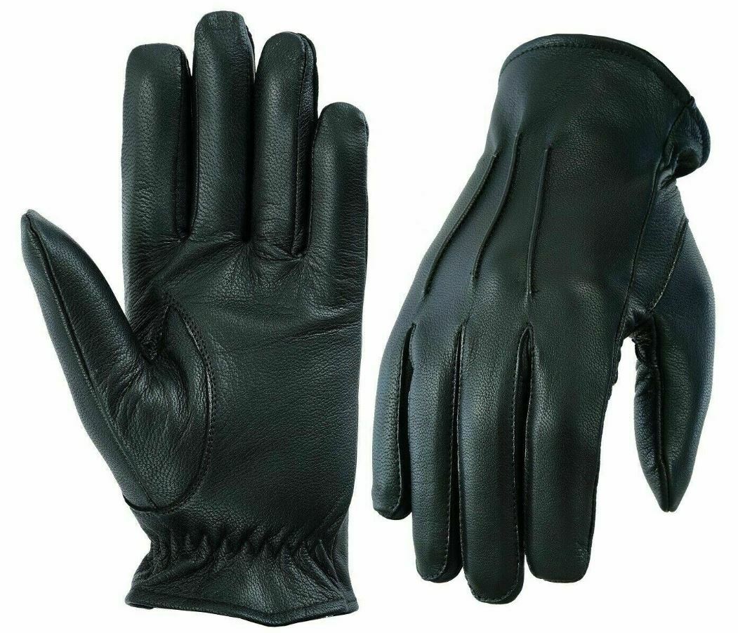 Unlined Police Dressing Driving Fashion soft Sheep 100% Genuine Leather Gloves