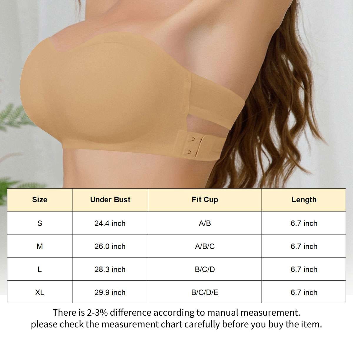 Womens Padded Bra Basic Stretch Strapless Seamless Tube Bra Top Underwear NEW