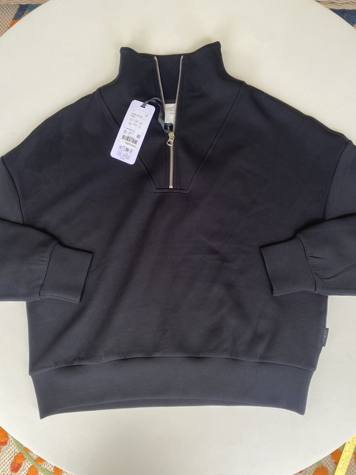 NWT Varley Hawley Half-Zip Sweater Pullover Women’s Size S Color – Black