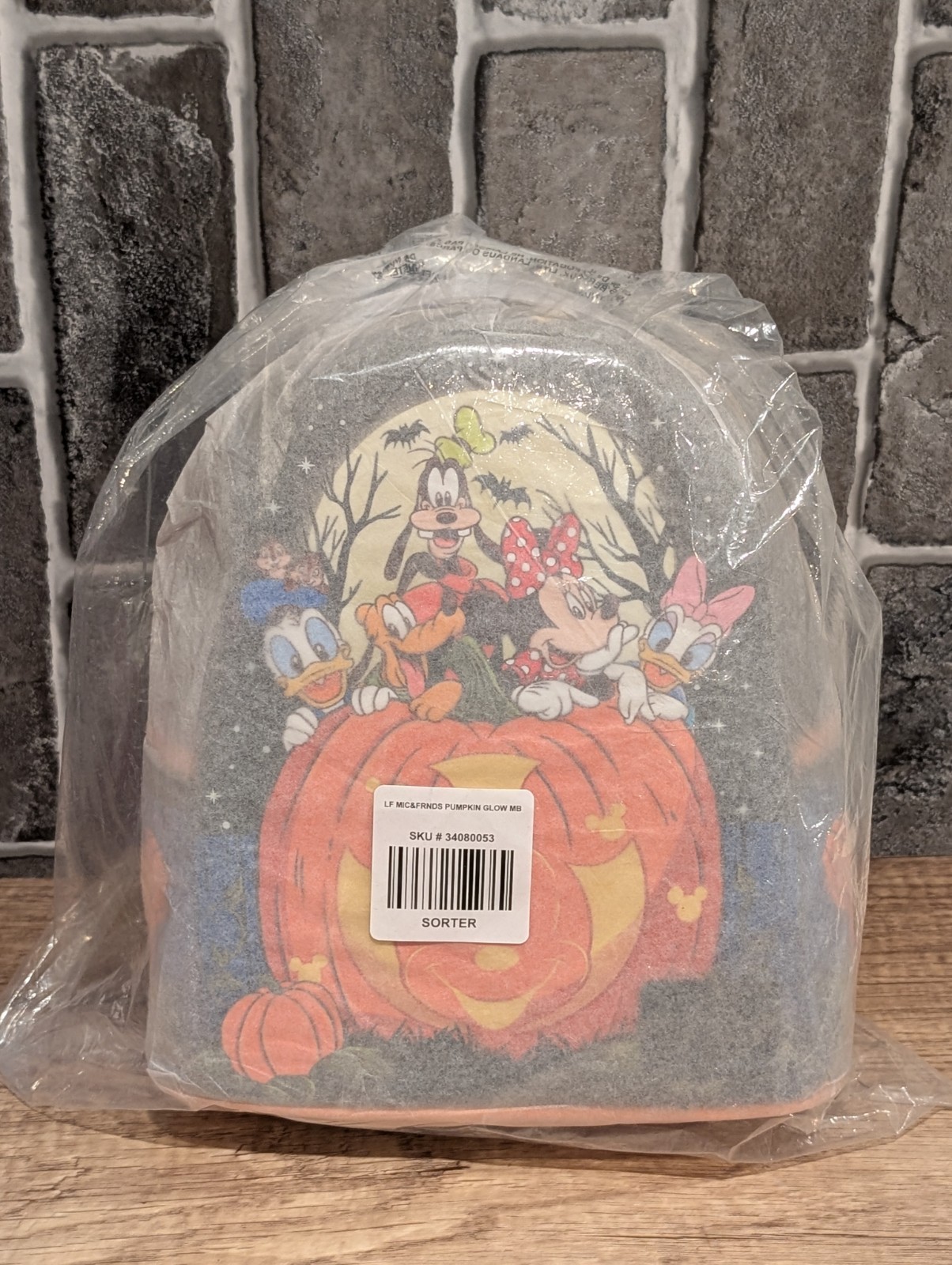 Loungefly 🎃 Mickey Mouse & Friends GLOW Halloween Pumpkin Mini Backpack LF12