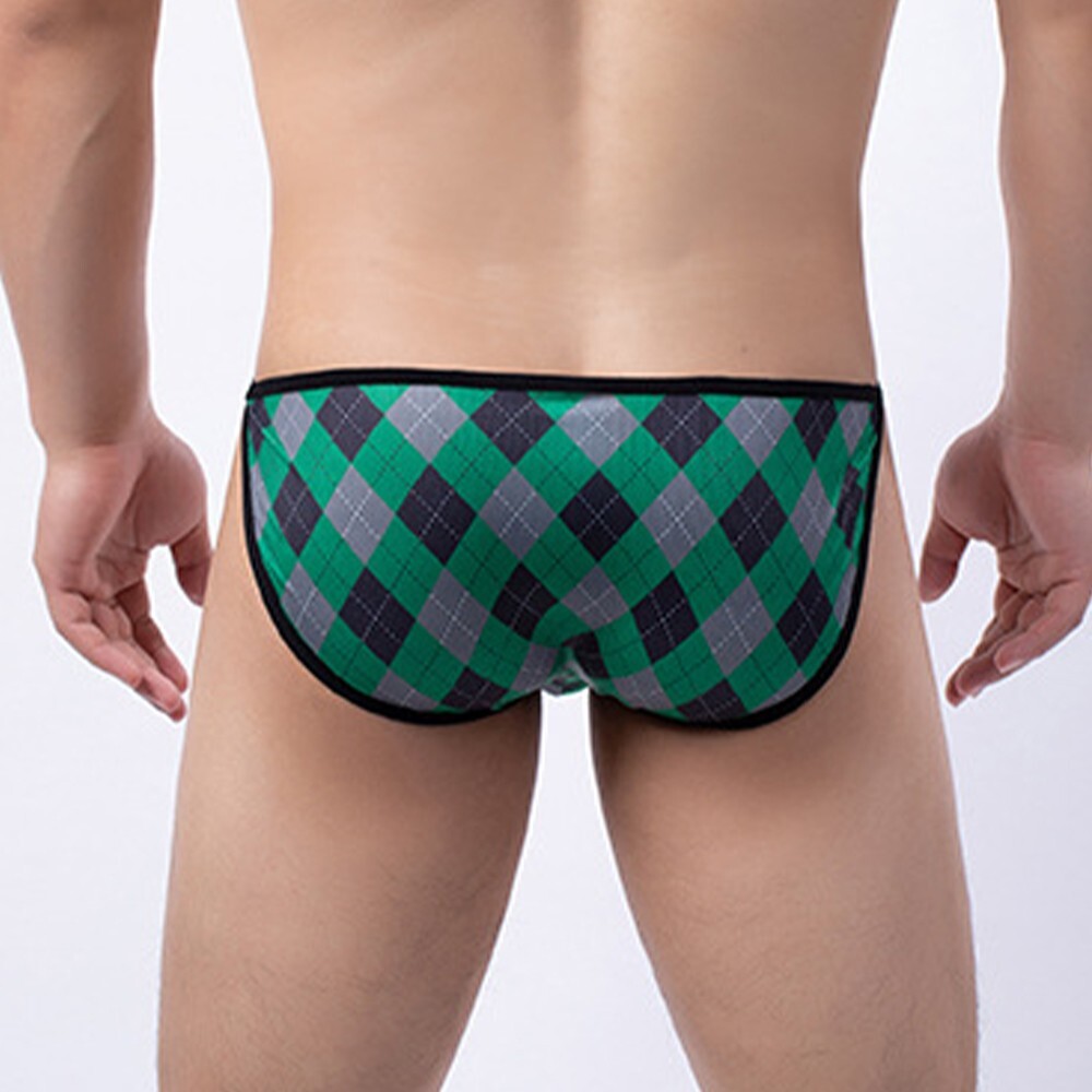 Thong Underpants Green Lingerie Red Soft Pouch Low Waist Bikini For Men 5 PCS