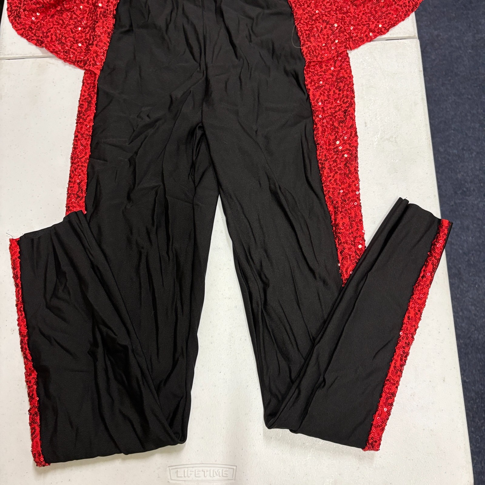 Costume Gallery Sequin Dance Costume LA Red Black Jazz Contemporary Set