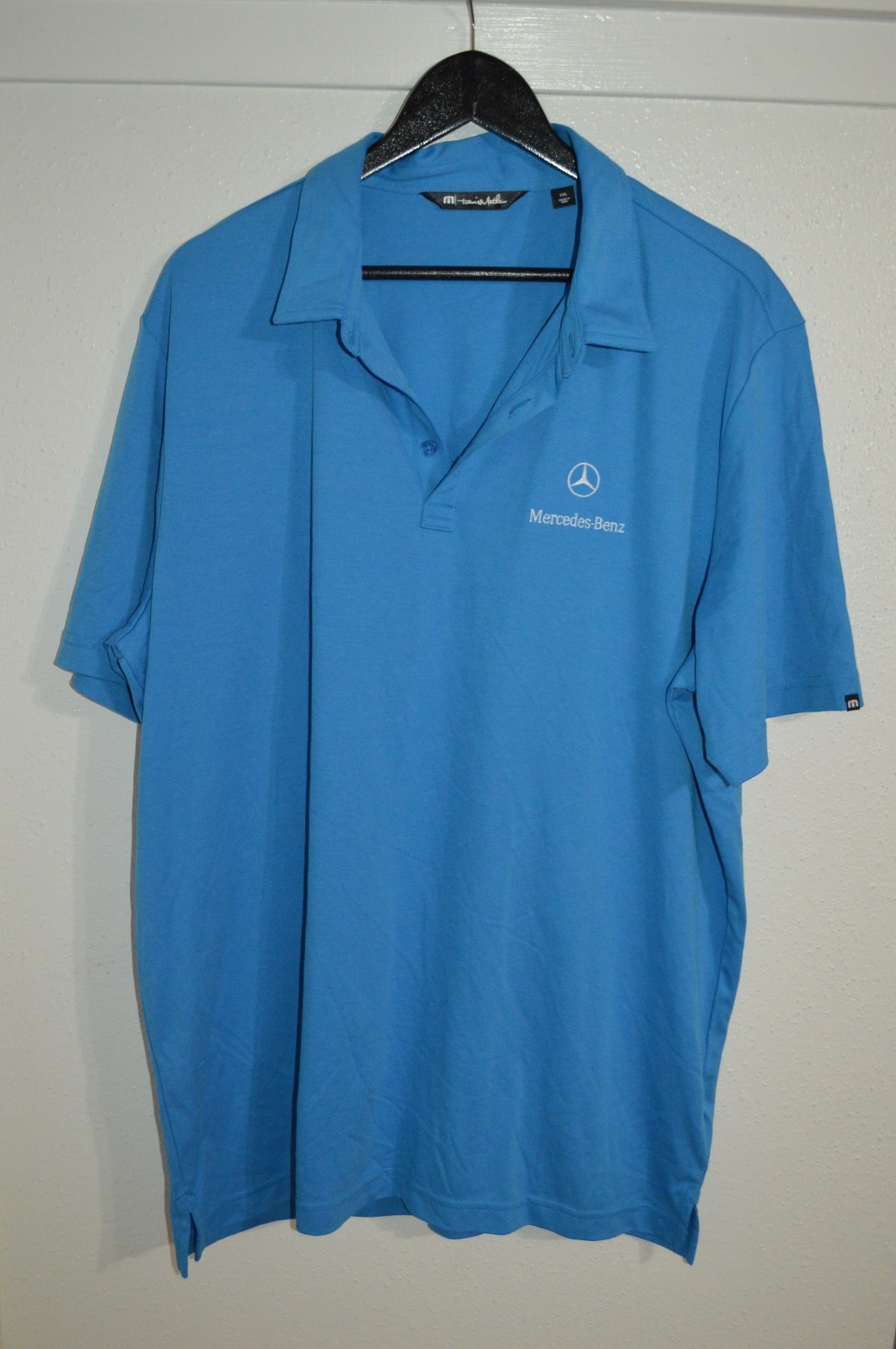Travis Mathew Mercedes Benz XXL Blue Performance Polo Men’s Car Automotive
