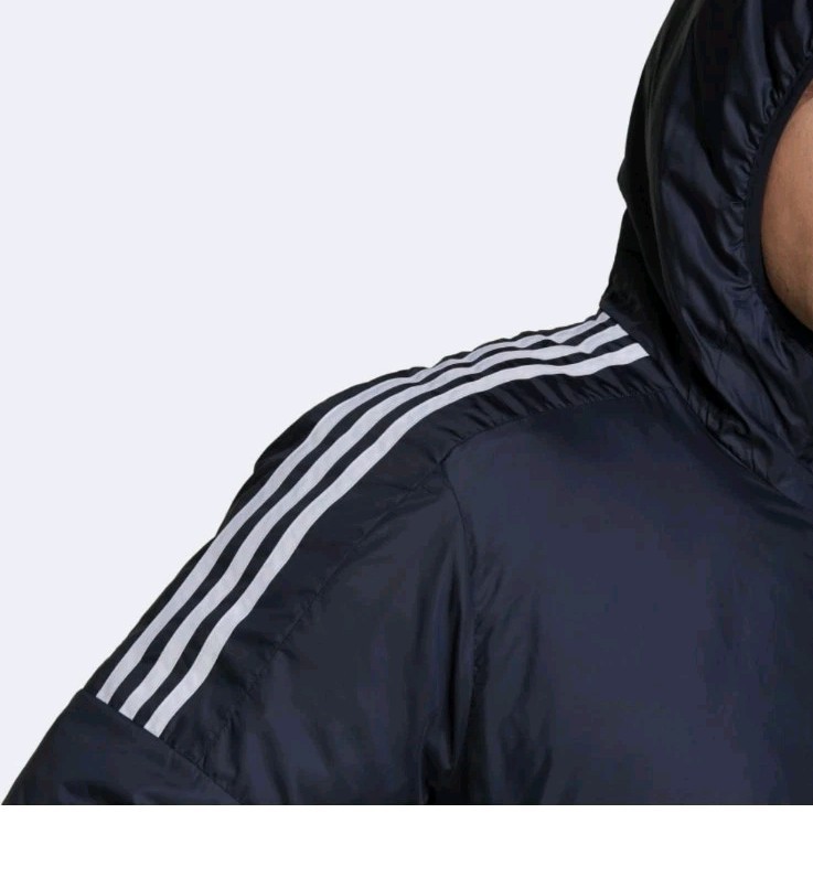 Adidas Logo Men’s Essentials Insulated Hooded Jacket Legend Ink Size M New