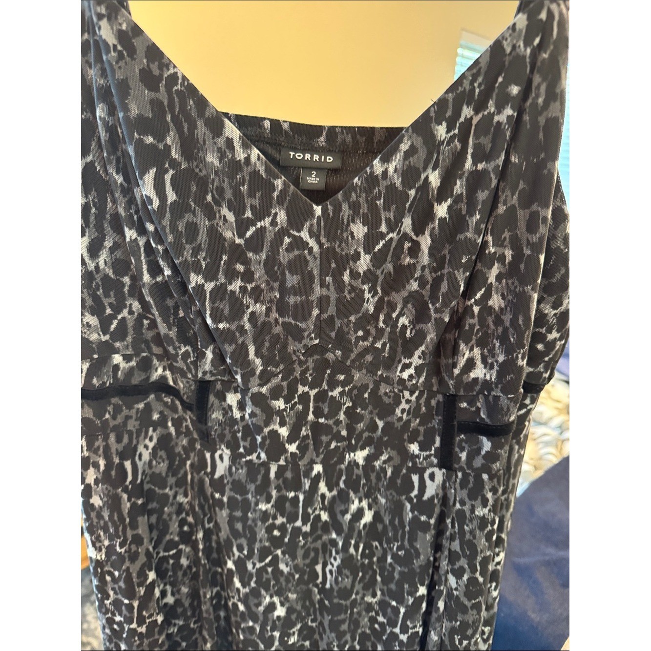 torrid Charcoal Leopard-Print Midi Dress