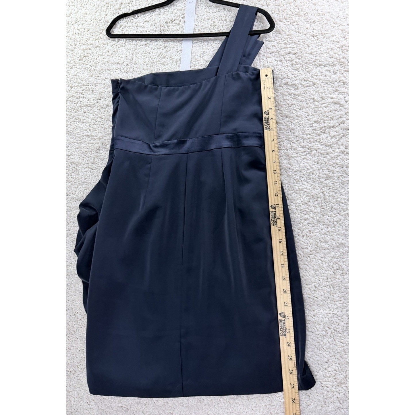 The Limited One Shoulder Cocktail Dress Womens Size 8 Navy NWT Ruched Mini