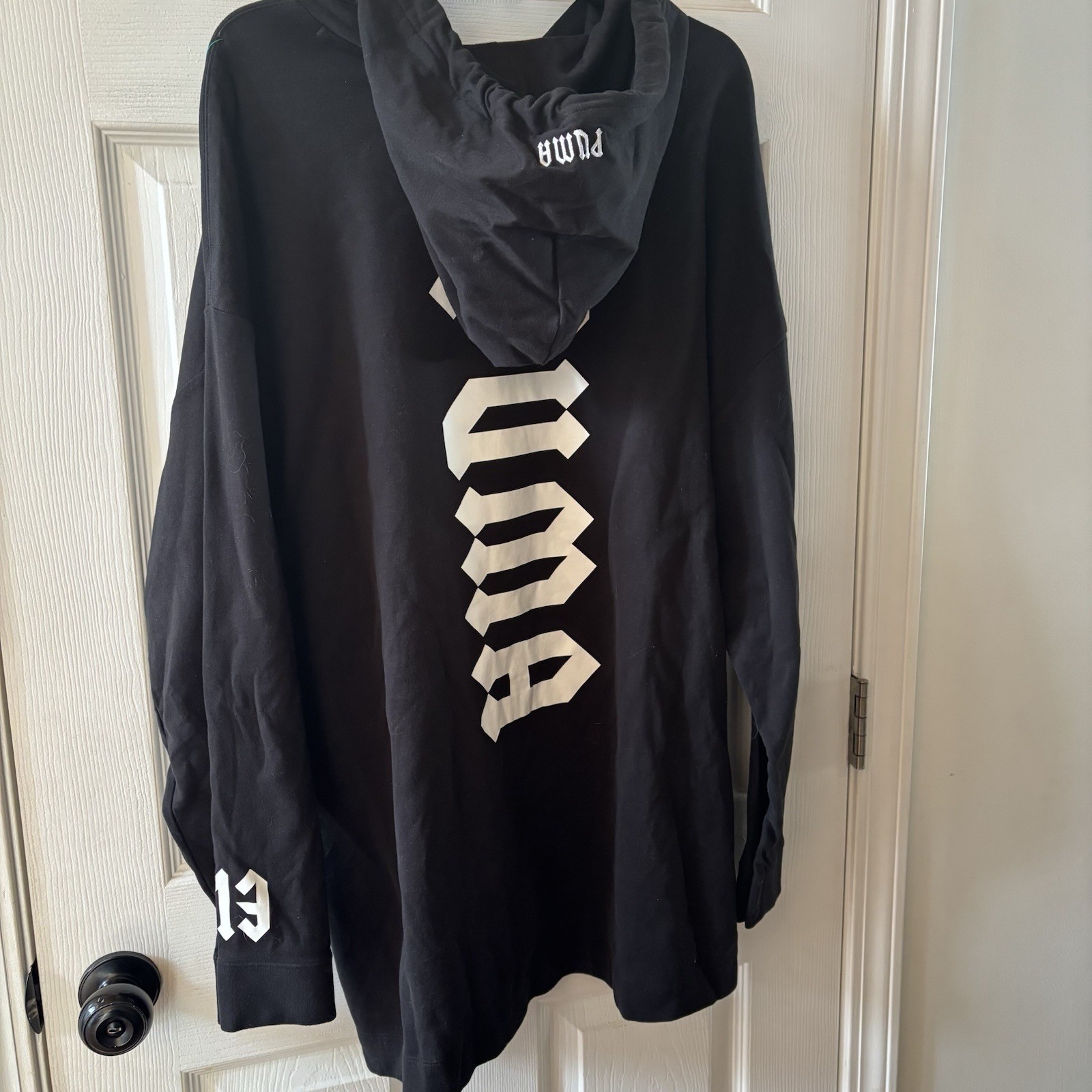 NWT Fenty x Puma by Rihanna Oversized Printed Hoodie Black Hitoshi Nomura LARGE