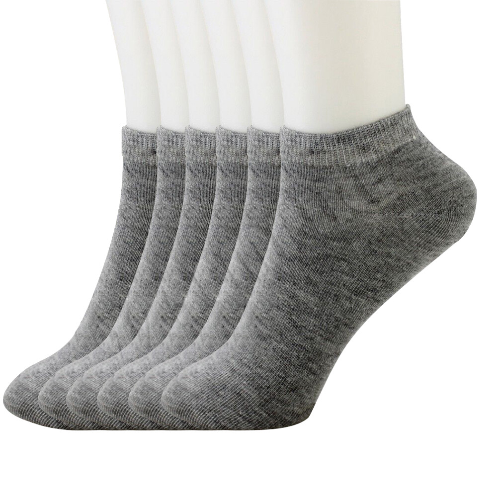 Lot Gray Ankle/Quarter Crew Men’s Sport Socks Cotton Low Cut Size 9-11,10-13
