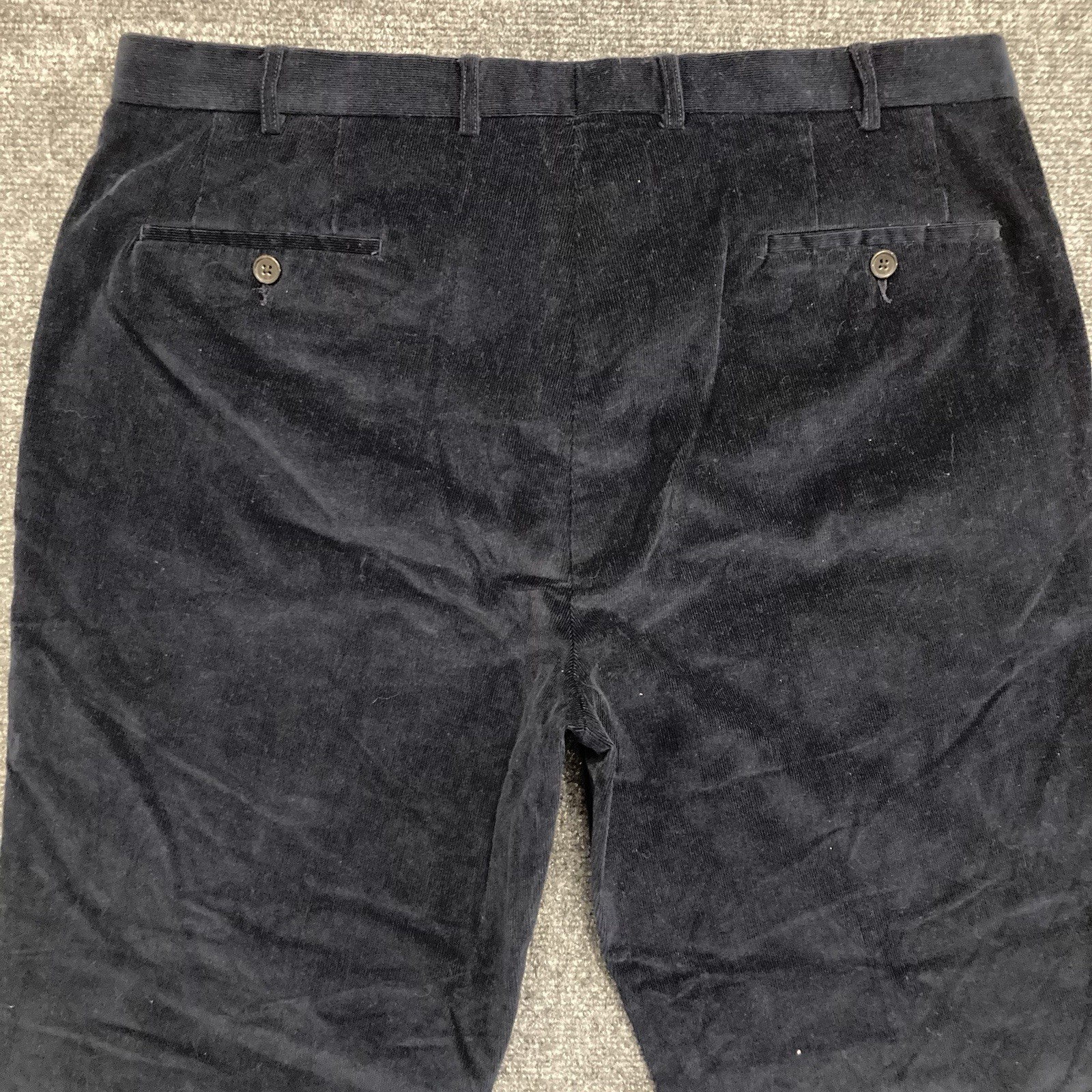 LAUREN RALPH LAUREN CORDUROY DEWHURST FLAT FRONT PANTS Navy 38×32 Cotton