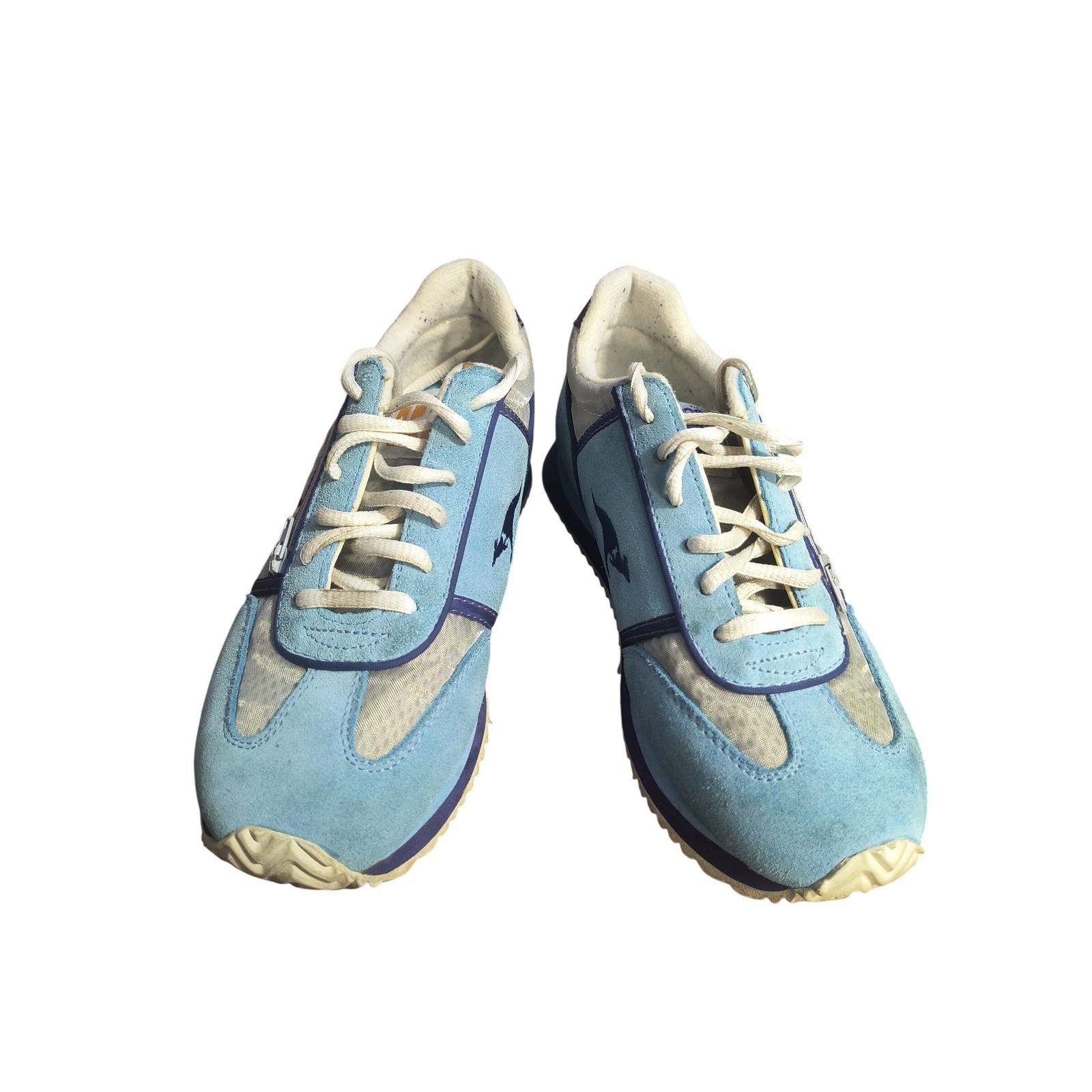 KangaROOS Vintage 1996 Blue Suede Leather Sneakers Women’s 6.5M Zip Pocket!!