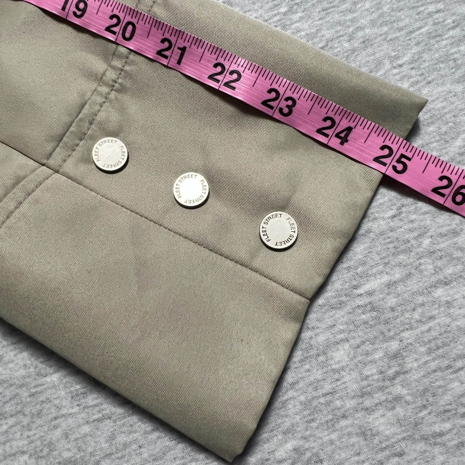 Fleet Street Womens Trench Coat Extra Large Beige Khaki Lightweight Rain Relaxed