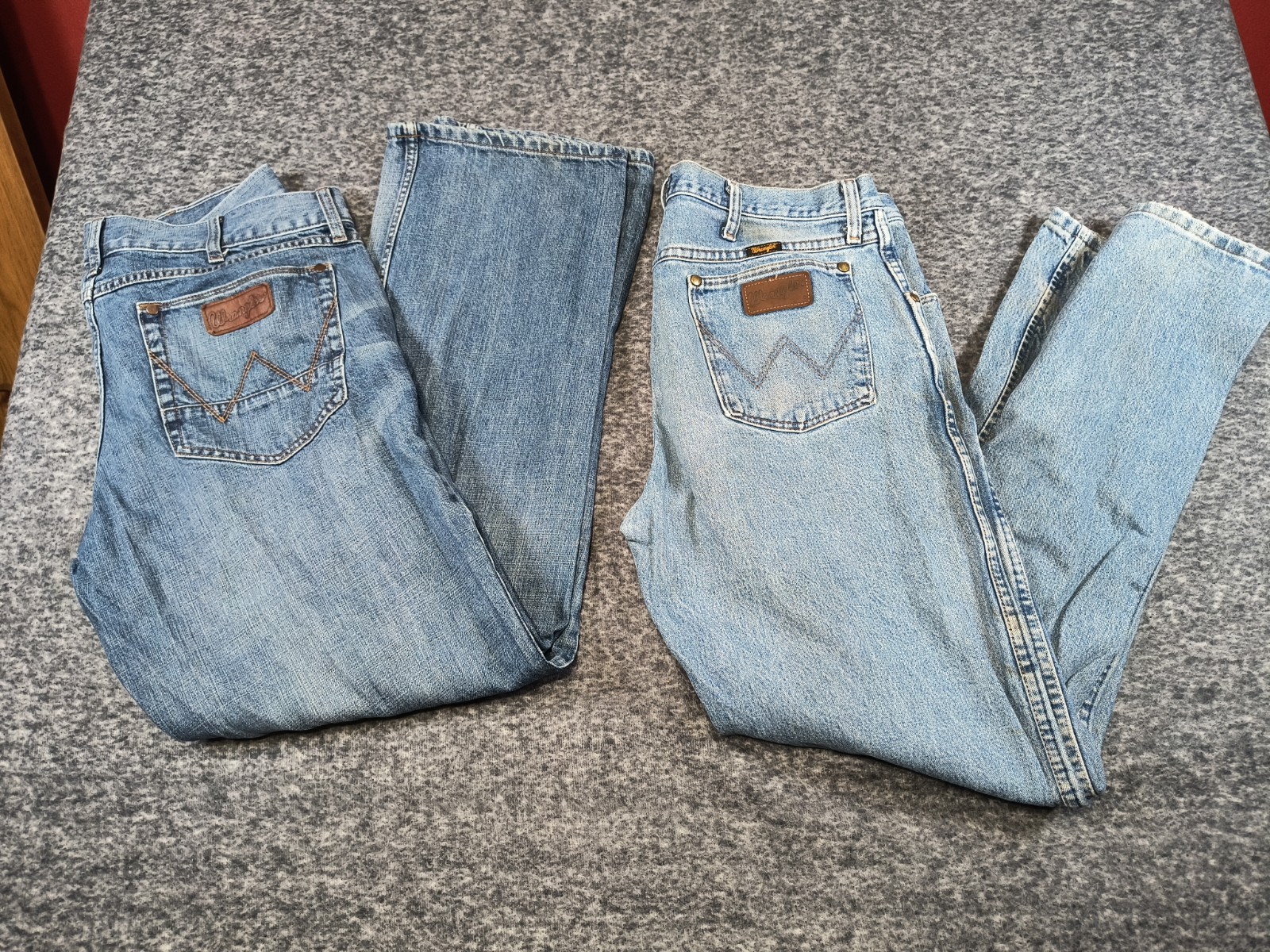 LOT of 2 Wrangler Men’s 36×34 Blue Jeans 47MWZSW & WRT30BR Retro Relaxed
