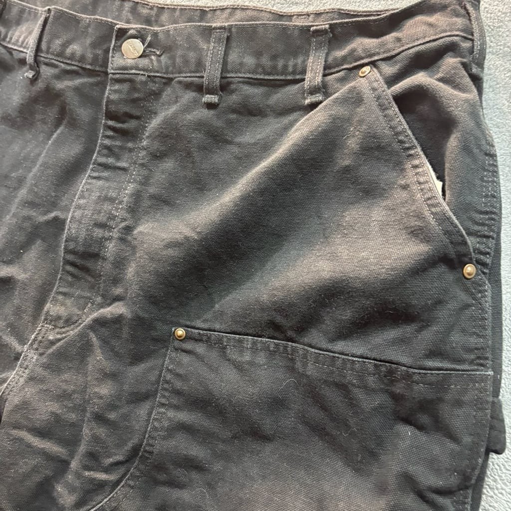 Carhartt B136-BLK Double Front Loose Original Fit Work Dungaree Pants