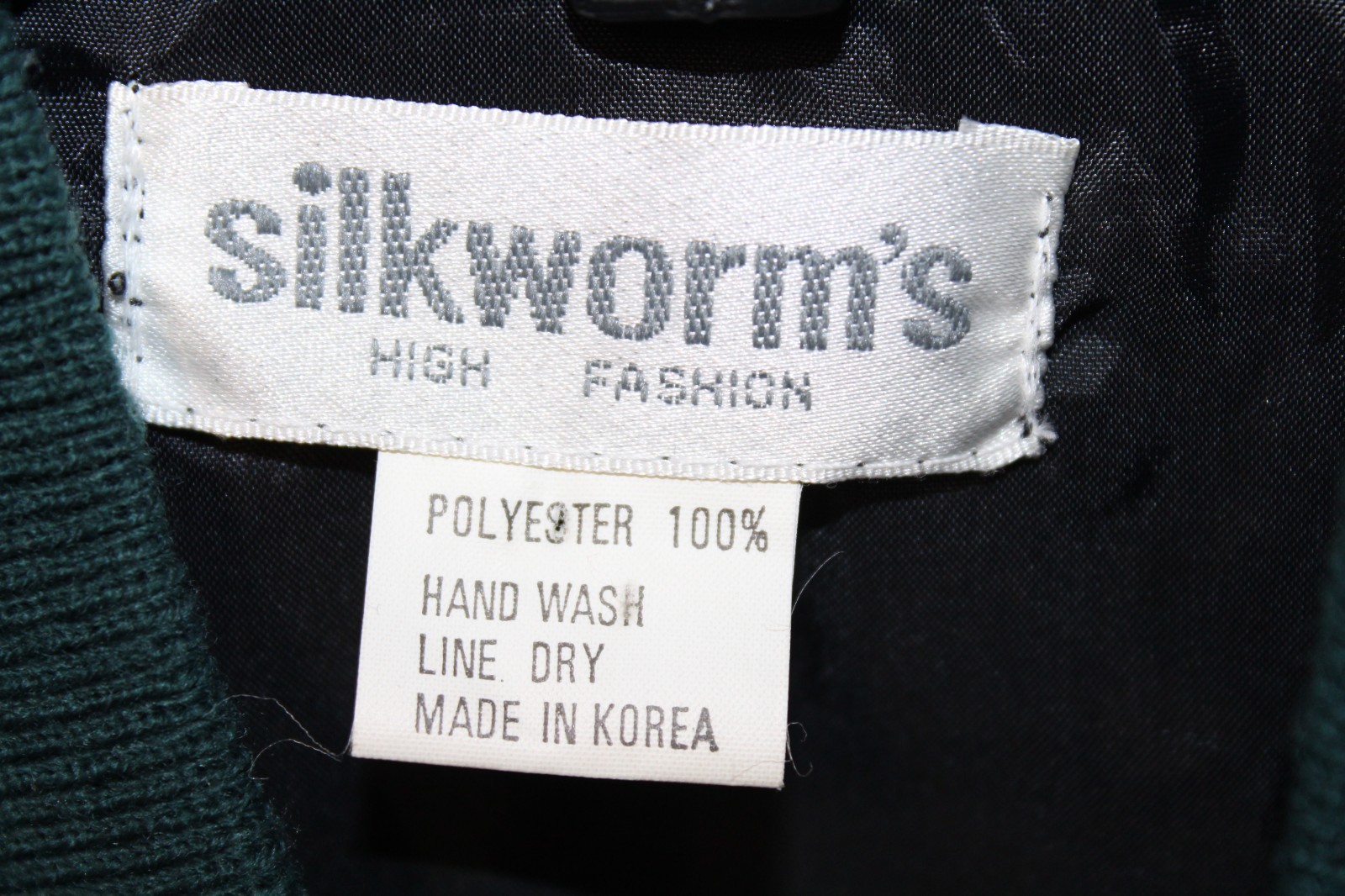 Silkworms Jacket Womens M/L Made Korea Oriental Asian Full Zip Shoulder Pads