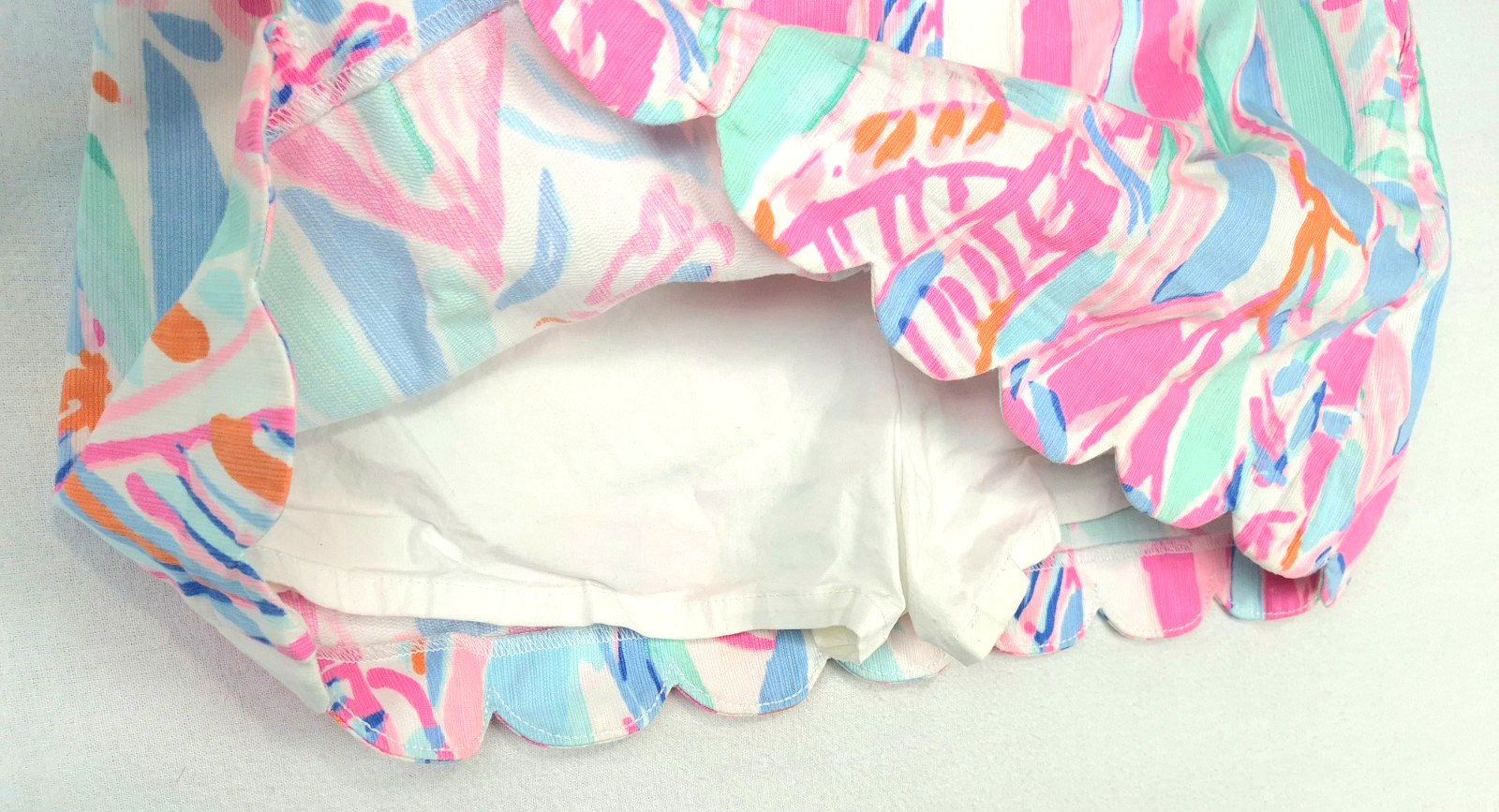 Lilly Pulitzer Colette Sailboat Skort Short Scallop Hem Pink Colorful Coastal