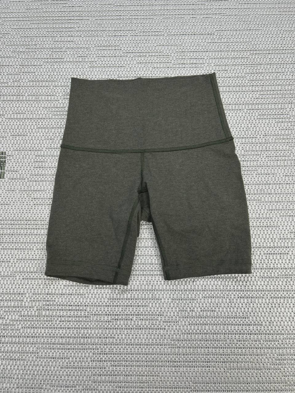 Lululemon Align Mid Rise Shorts Womens 4 Green Elastic Waist Athletic Training