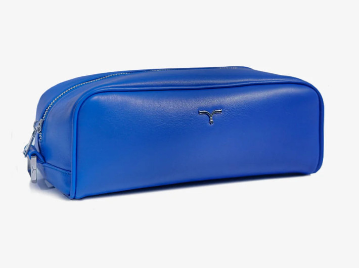 Larusmiani Milano Wash Bag Kaiser – Blue – Toiletry Bag – Made in Italy