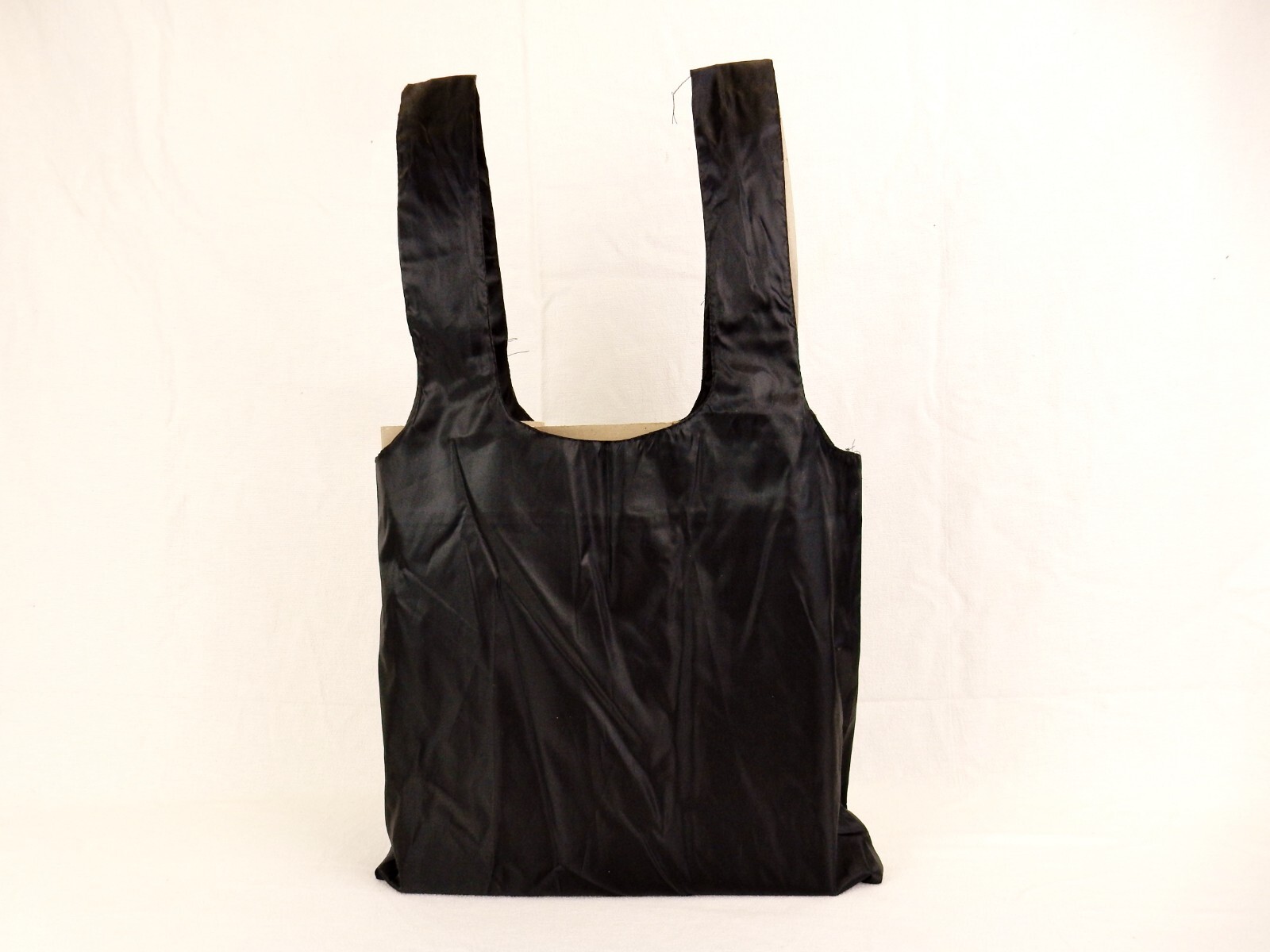 Lightweight Nylon Open Shopping Tote, Solid Black, 16″ x 14″, PLT#21/22/23