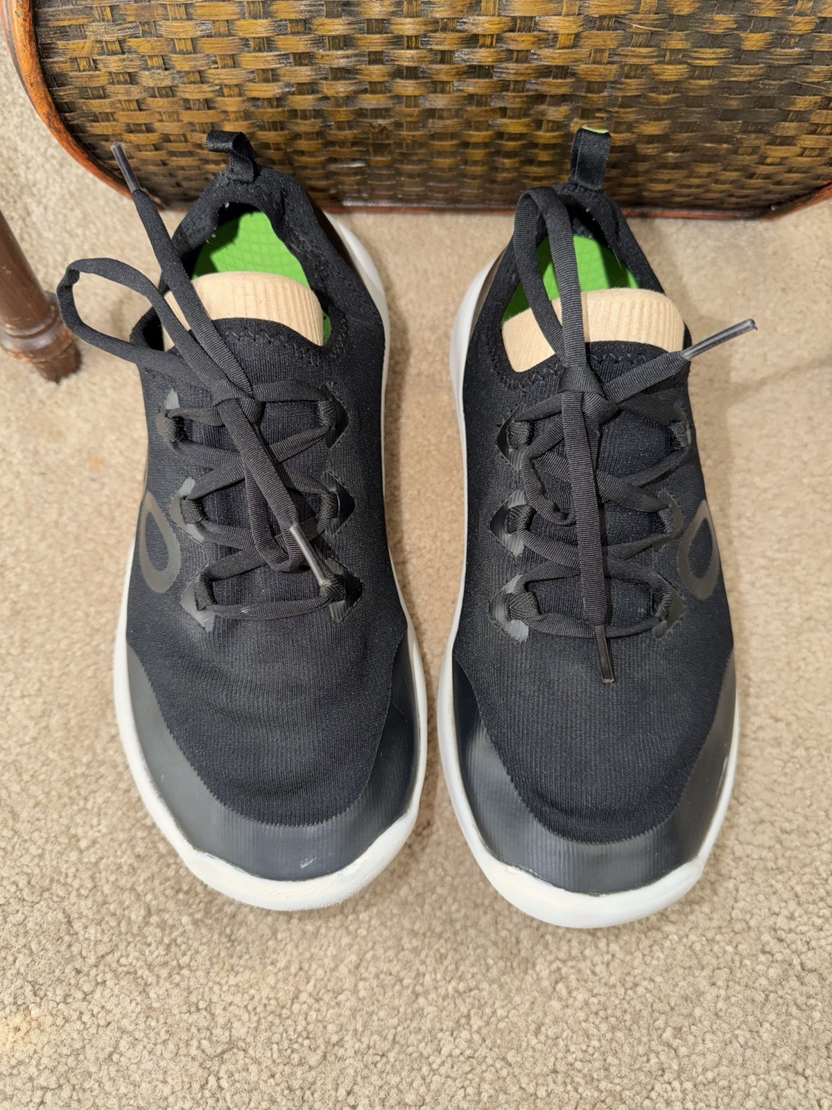 OOFOS OOmy Stride Black Recovery Shoes Lightweight Walking Sneakers Men’s 10