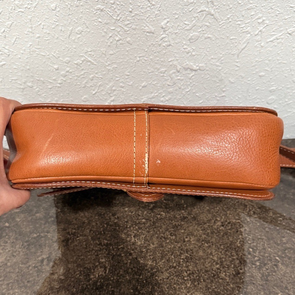 Fossil Tremont Leather Small Flap Crossbody Bag Cognac
