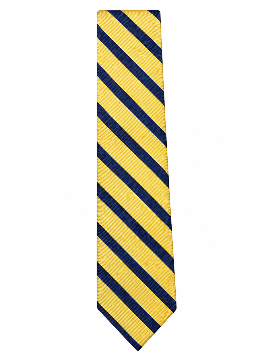 Tommy Hilfiger Men’s Gold Navy Stripe 100% Silk Neck Tie 3.25″ New With Out Tags