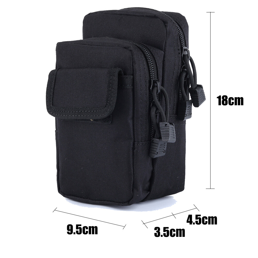 Men Military Tactical Molle Pouch Outdoor Sports Belt Waist Pack Bag for Camping