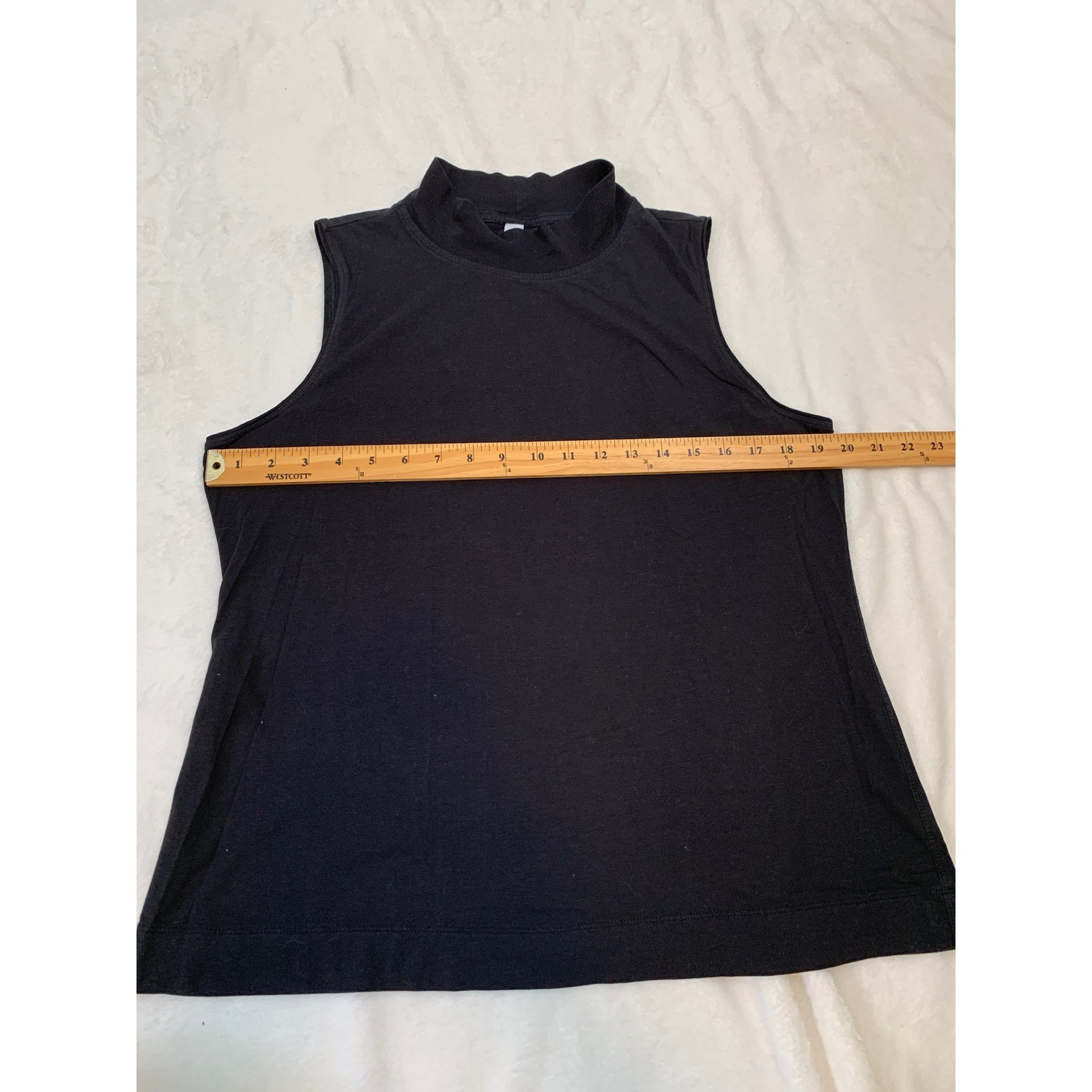 Athleta Outbound Tank Camisole Women Size L Black Mock Neck Sleeveless Top