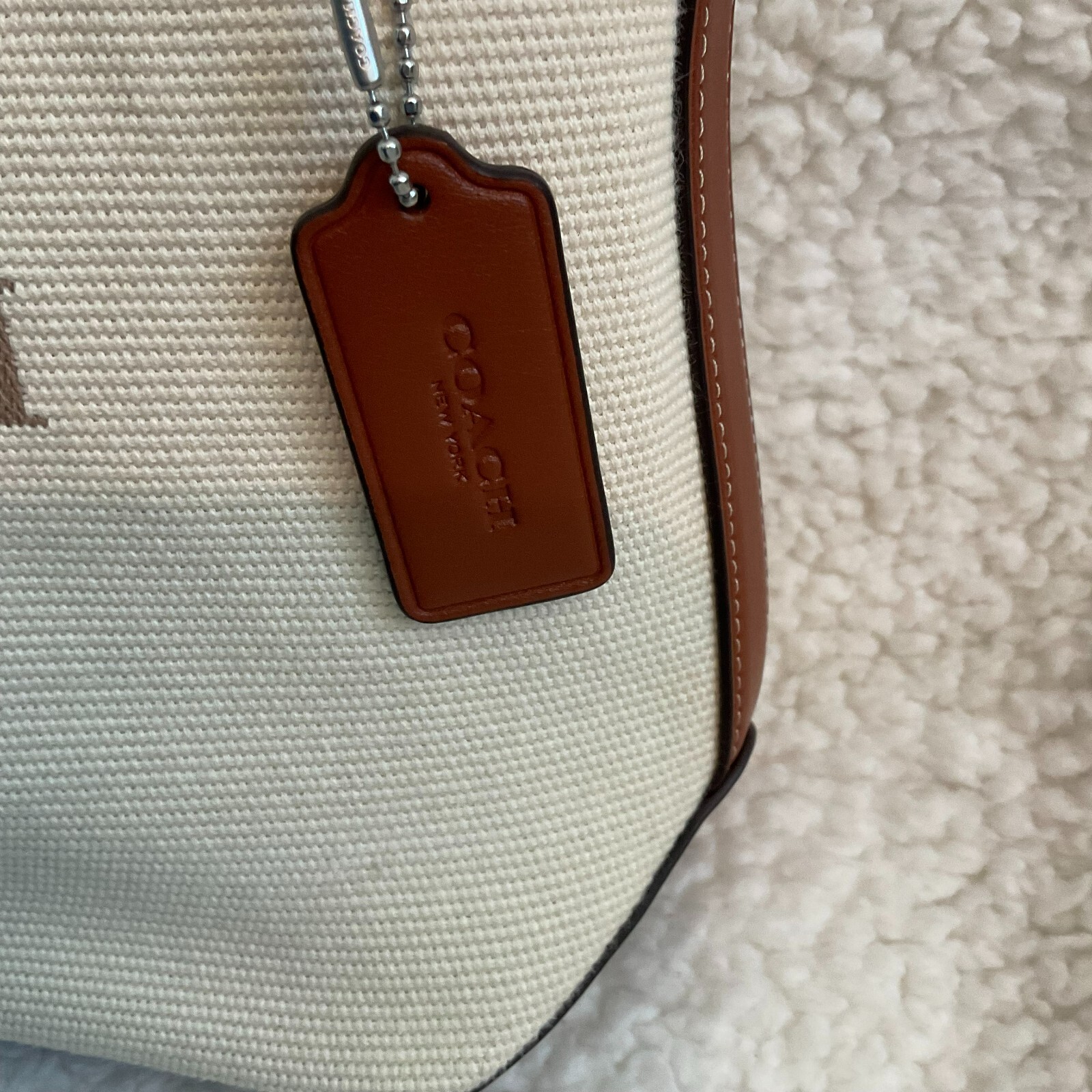 NWT Coach Small Canvas Tote NATURAL, CK168, MSRP $328.00