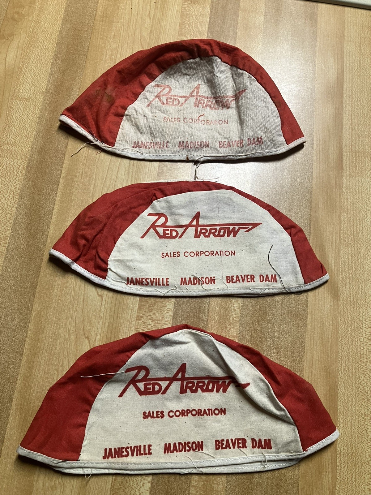 3 Vintage Welding welder’s Skull Cap / Hat Welding RED ARROW SALES CORP Wi S