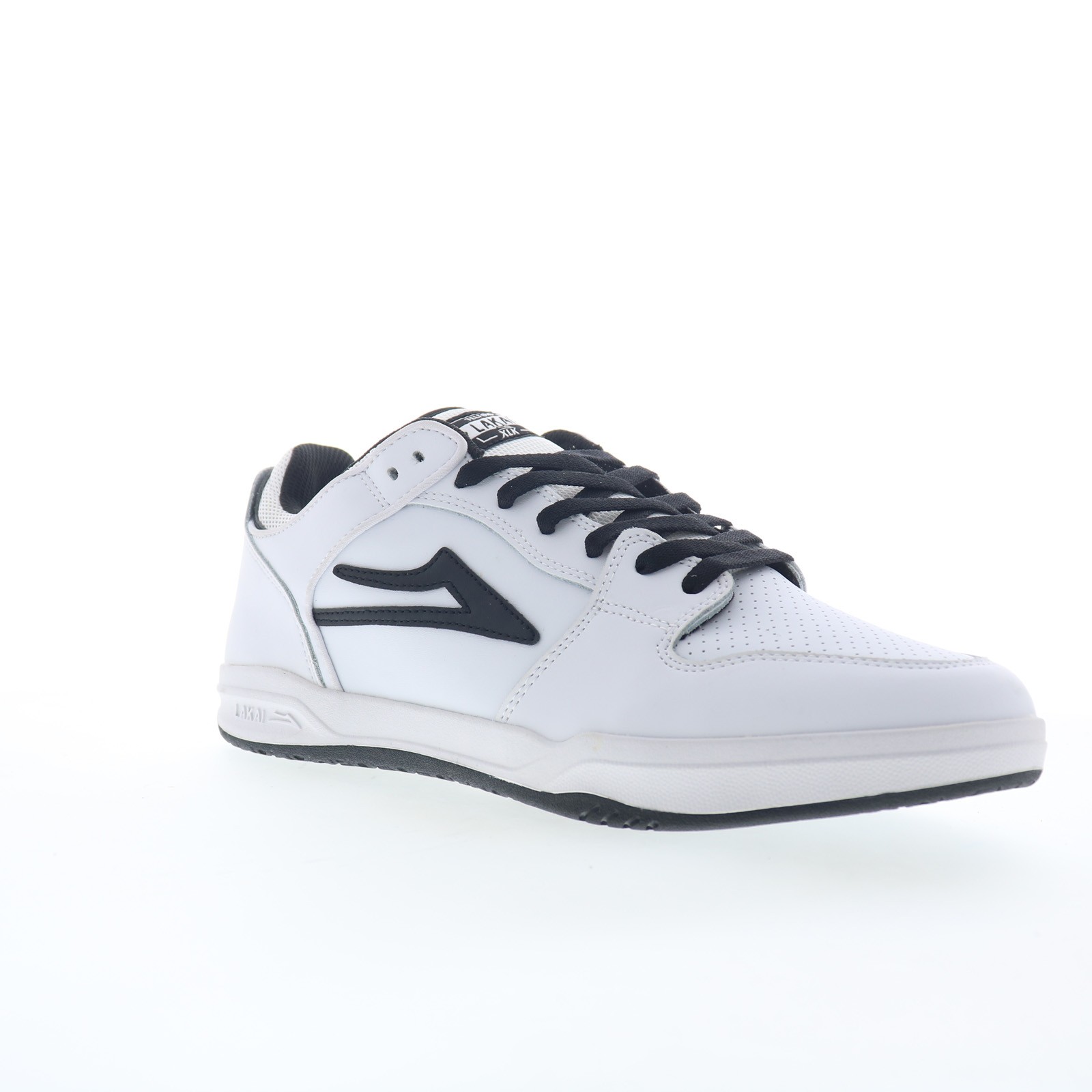 Lakai Telford Low Mens White Leather Lace Up Skate Inspired Sneakers Shoes